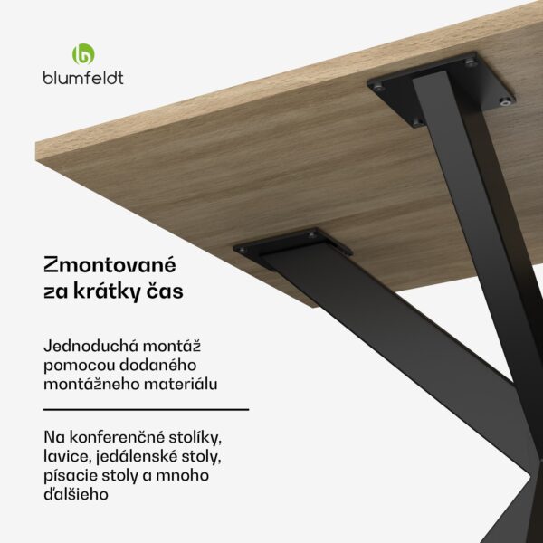Blumfeldt UrbanFodge TRIPLE X nohy stola, Moderný dizajn, Pre projekty DIY, Nosnosť 200 kg - Image 2