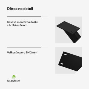 Blumfeldt UrbanFodge TRIPLE X nohy stola, Moderný dizajn, pre projekty DIY, Nosnosť 200 kg