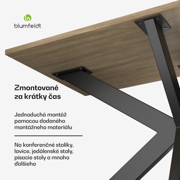 Blumfeldt UrbanFodge TRIPLE X nohy stola, Moderný dizajn, pre projekty DIY, Nosnosť 200 kg - Image 2
