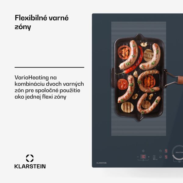 Klarstein Delicatessa 60 Hybrid vstavaná indukčná varná doska, 7000 W, Flexi zóna, Booster, Indukcia