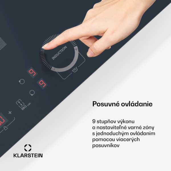 Klarstein Delicatessa 60 Hybrid vstavaná indukčná varná doska, 7000 W, Flexi zóna, Booster, Indukcia - Image 2