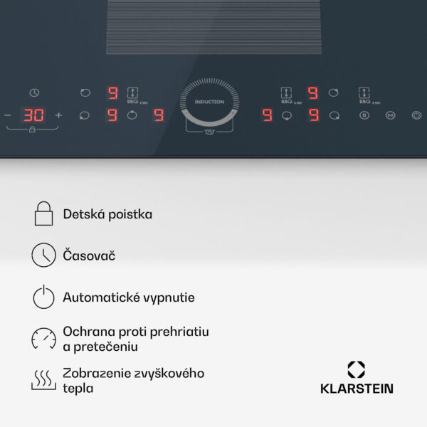 Klarstein Delicatessa 90 Full Flex vstavaná indukčná varná doska, 7500 W, Flexi zóna, Booster, Indukcia - Image 3