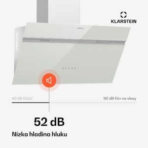 Klarstein Alina digestor, 70 cm, 600 m³/h, Tichý, EEK A