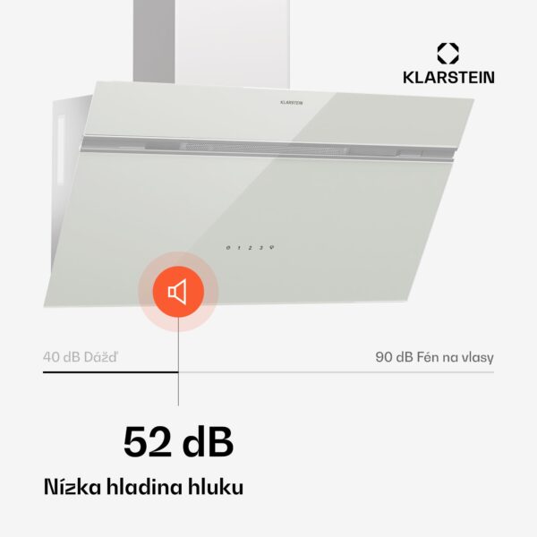 Klarstein Alina digestor, 70 cm, 600 m³/h, Tichý, EEK A