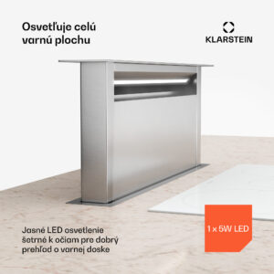 Klarstein Royal Flush Eco digestor, Výsuvný, 713,8 m³/h, Boost, Dotykové ovládanie, EEK A++