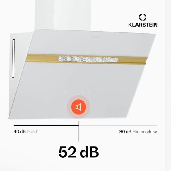 Klarstein Alina digestor, EEK A, Dotykový, LED osvetlenie, Odsávanie/recirkulácia, 600 m³/h