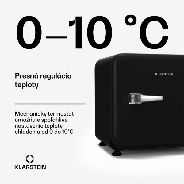Klarstein Audrey Evo mini chladnička, 43 l, retro dizajn, tichá, kompaktná, 3 farby