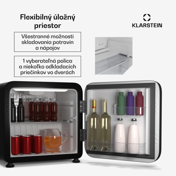 Klarstein Audrey Evo mini chladnička, 43 l, retro dizajn, tichá, kompaktná, 3 farby - Image 2