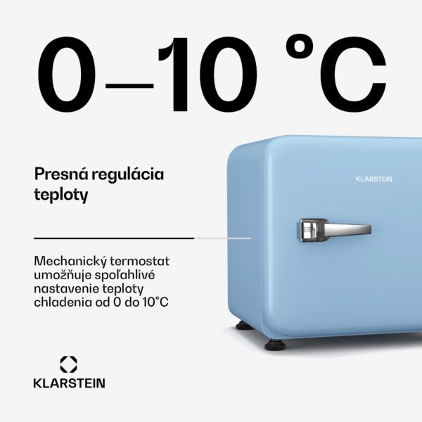 Klarstein Audrey Evo mini chladnička, 43 l, retro dizajn, tichá, kompaktná, 3 farby