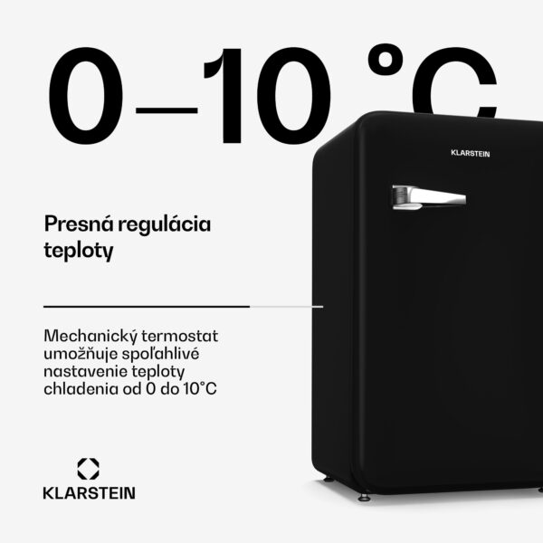 Klarstein Audrey Evo mini chladnička, 90 l, retro dizajn, tichá, kompaktná, 3 farby