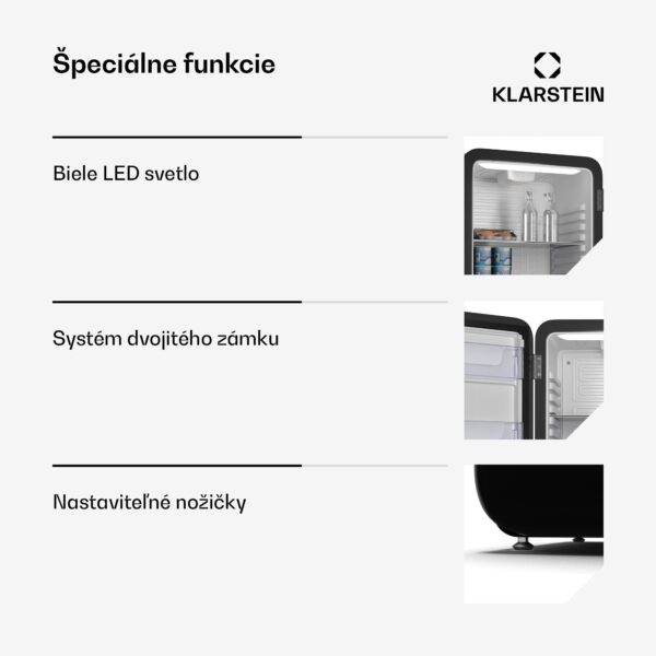 Klarstein Audrey Evo mini chladnička, 90 l, retro dizajn, tichá, kompaktná, 3 farby - Image 3