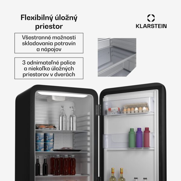 Klarstein Audrey Evo chladnička, 112 l, retro dizajn, tichá, kompaktná, 3 farby - Image 2