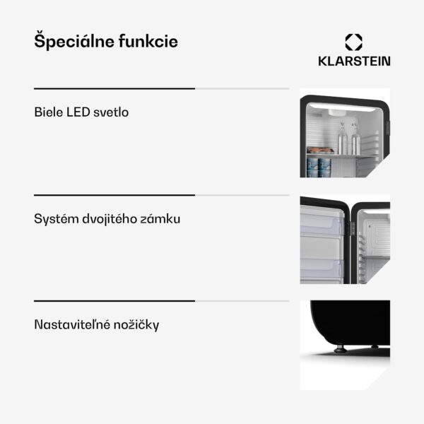 Klarstein Audrey Evo chladnička, 112 l, retro dizajn, tichá, kompaktná, 3 farby - Image 3