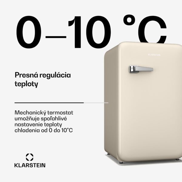 Klarstein Audrey Evo chladnička, 112 l, retro dizajn, tichá, kompaktná, 3 farby