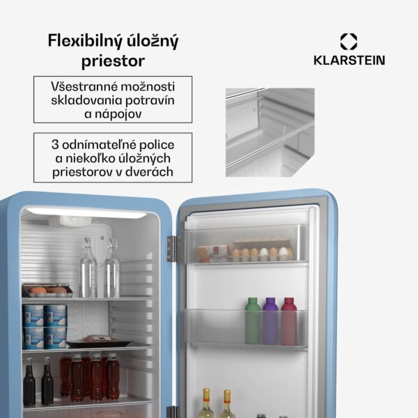 Klarstein Audrey Evo chladnička, 112 l, retro dizajn, tichá, kompaktná, 3 farby - Image 2