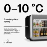 Klarstein Audrey Evo chladnička na nápoje, Retro dizajn, sklenené dvere, 46 L, EEK C