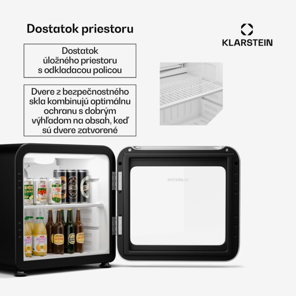 Klarstein Audrey Evo chladnička na nápoje, Retro dizajn, sklenené dvere, 46 L, EEK C - Image 2