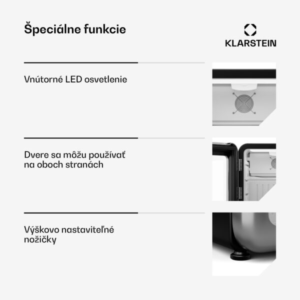 Klarstein Audrey Evo chladnička na nápoje, Retro dizajn, sklenené dvere, 46 L, EEK C - Image 3