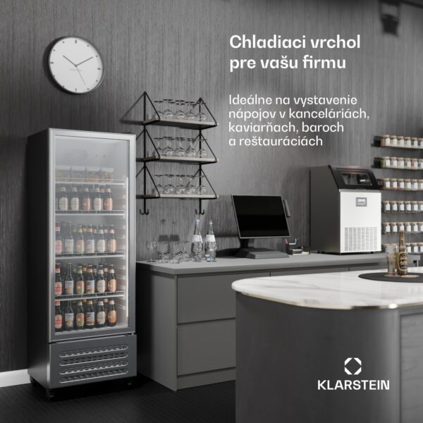 Klarstein GrandCooler chladnička na nápoje, 270 l, LED osvetlenie, s kolieskami, 4 police - Image 2