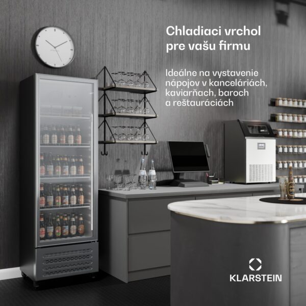 Klarstein GrandCooler chladnička na nápoje, 306 l, LED osvetlenie, s kolieskami, 4 police - Image 2