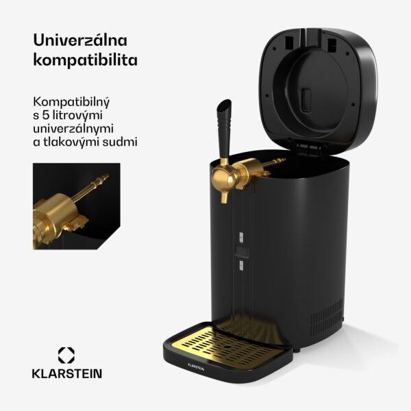 Klarstein FrostBrew pivný výčap, Tlakový systém CO2, Termo chladenie, 3-12 °C, LED displej teploty