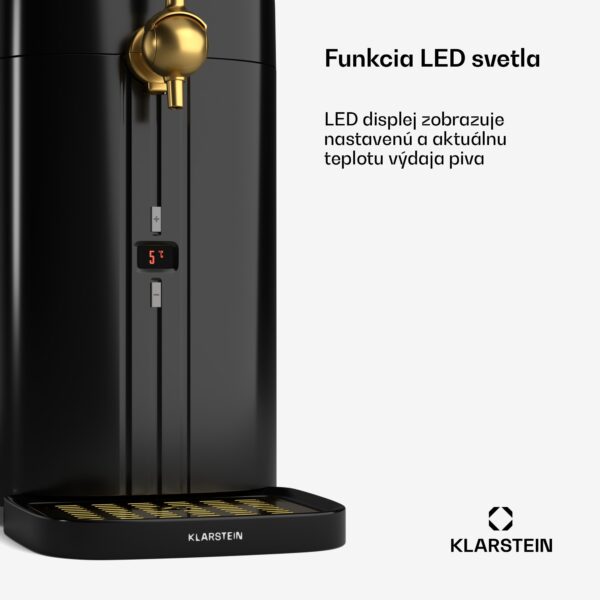Klarstein FrostBrew pivný výčap, Tlakový systém CO2, Termo chladenie, 3-12 °C, LED displej teploty - Image 3
