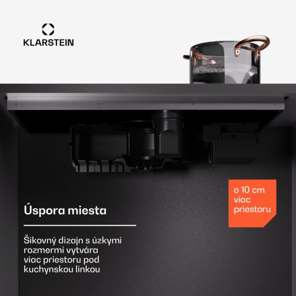 Klarstein AirJet Hybrid Down Air System, Indukčná varná doska s integrovaným digestorom, 600 m³/h, EEK A+ - Image 3