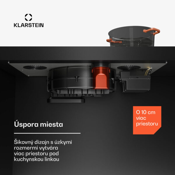 Klarstein AirJet 90 Down Air System, indukčný sporák + DownAir-digestor, 10000 W, 750 m³/h, Boost - Image 3