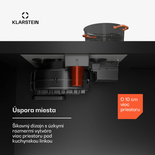 Klarstein AirJet 60 Down Air System, indukčný sporák + DownAir-digestor, 10 000 W, 600 m³/h, Boost - Image 3