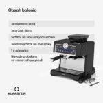 Klarstein GrandPresso Touch kávovar, 20 barov, integrovaný mlynček, indikátor tlaku, mliečna pena - Image 3