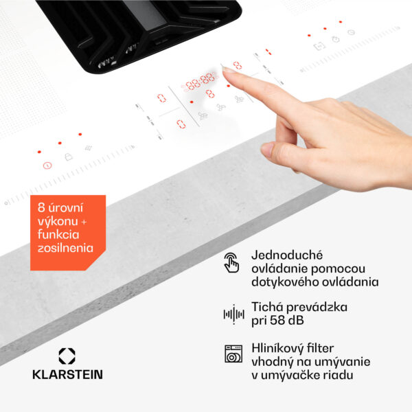 Klarstein AirJet FlexPro Down Air System, Indukčná doska + digestor, Flexi zóna, Booster - Image 2
