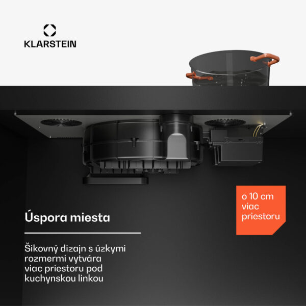 Klarstein AirJet FlexPro Down Air System, Indukčná doska + digestor, Flexi zóna, Booster - Image 3