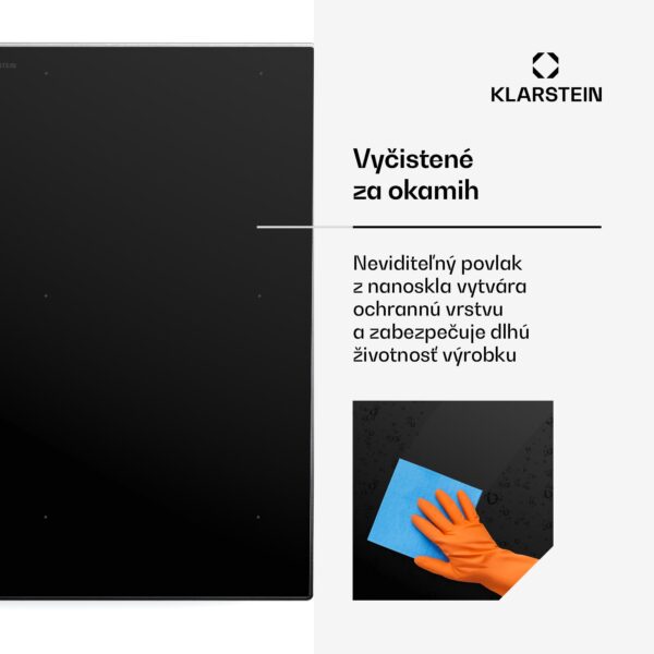Klarstein NanoGlow indukčná varná doska, 4 varné platne, flexi zóny, booster, nanopovlak - Image 3