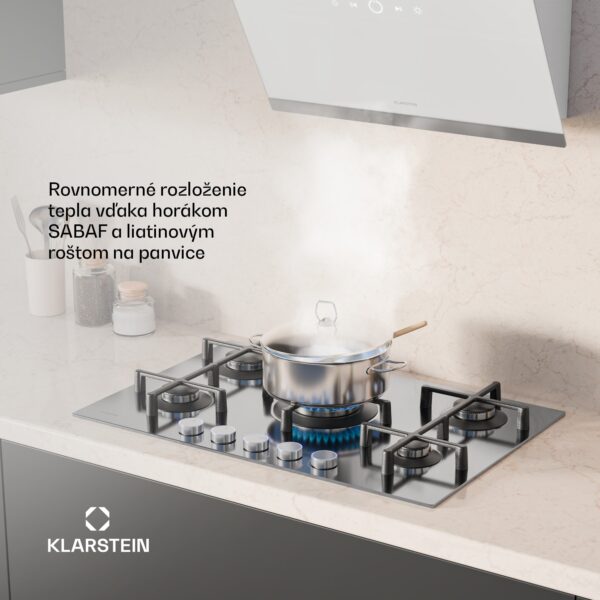 Klarstein Illuminosa 5 plynová varná doska 5-horáková Sabaf horák z nehrdzavejúcej ocele