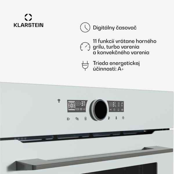 Klarstein Illuminosa inteligentná rúra, ovládanie pomocou aplikácie, Energetická účinnosť A+, Kapacita 73 L, 11 Funkcií