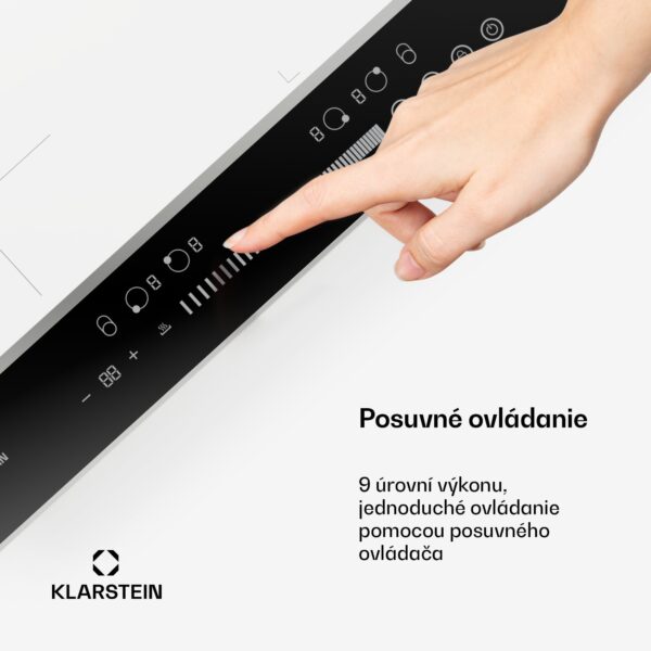 Klarstein DualTone Hybrid indukčná varná doska, Flex Zone, LED displej, Ovládanie posuvníkmi, 7200 W - Image 2