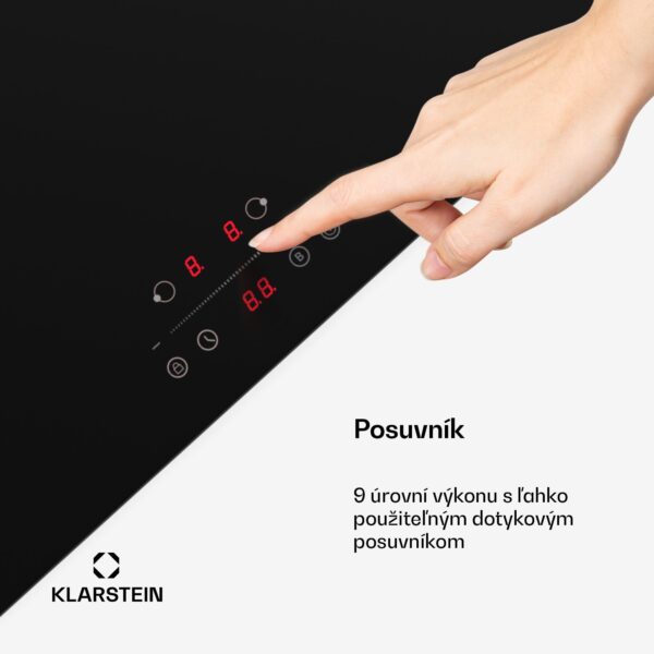 Klarstein CeramEase Slim VTC varná doska, sklokeramika, 2 varné platne, 4 kW, dotyková, časovač