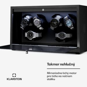 Klarstein Brienz 6 naťahovač hodiniek, 4 režimy, tichý, drevený vzhľad, flexibilný vankúš