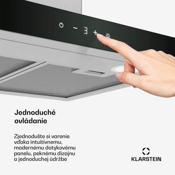 Klarstein CurveVent digestor, 700 m³/h, Dotykový, LED, 110 W, EEK A+ - Image 2