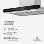 Klarstein CurveVent digestor, 700 m³/h, Dotykový, LED, 110 W, EEK A+ - Image 3