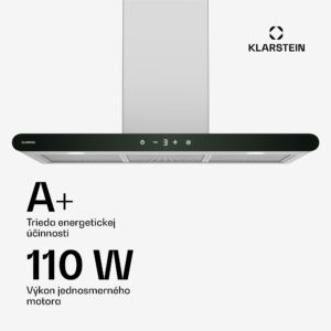 Klarstein CurveVent digestor, 700 m³/h, Dotykový, LED, 110 W, EEK A+