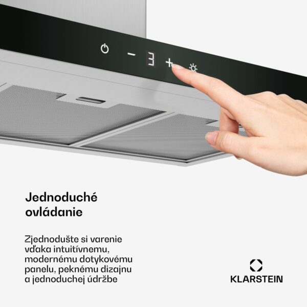 Klarstein CurveVent digestor, 700 m³/h, Dotykový, LED, 110 W, EEK A+ - Image 2