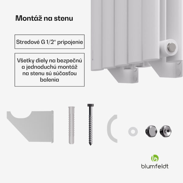 Blumfeldt Tallheo radiátor 120x30 620W - Image 2