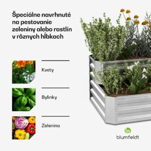 Blumfeldt High Grow vyvýšený záhon, 2 úrovne, odolný voči poveternostným vplyvom, odolný voči korózii, robustný, 405 L