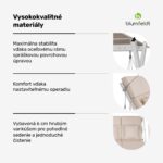 Blumfeldt FlexiSwing hollywoodska hojdačka 3-miestna Nastaviteľné operadlo + slnečná strieška, odolná voči poveternostným vplyvom - Image 2