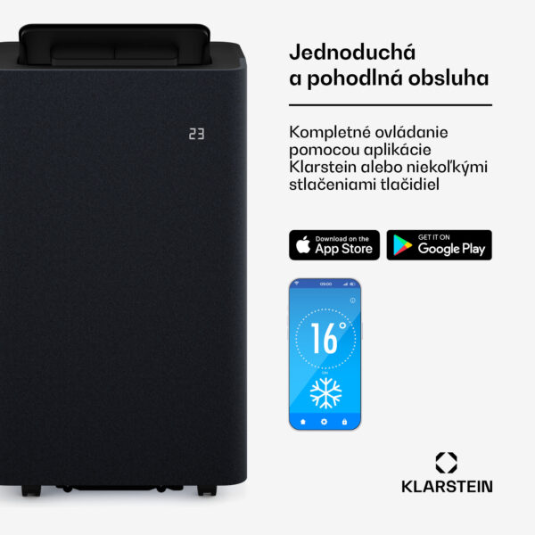 Klarstein AireLux prenosná klimatizácia, 14.000 BTU, Inteligentné ovládanie, Moderná