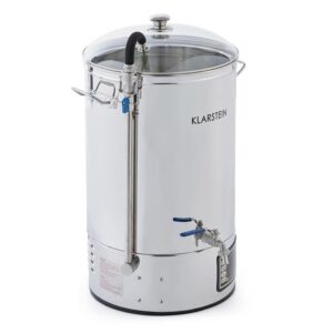 Klarstein Mundschenk + Aufwärtsspirale, sladový kotol a ponorný chladič, 30 l, 2500 W, zariadenie na varenie piva, nehrdzavejúca oceľ