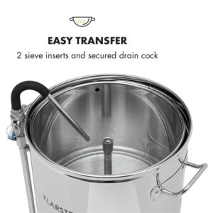 Klarstein Mundschenk XXL + ponorný chladič, 50 l, 3000 W, zariadenie na varenie piva, nehrdzavejúca oceľ