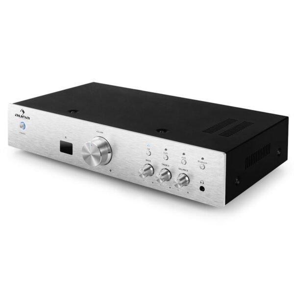 Hi-fi zosilňovač Auna AV2-CD508BT, strieborný, AUX bluetooth - Image 3