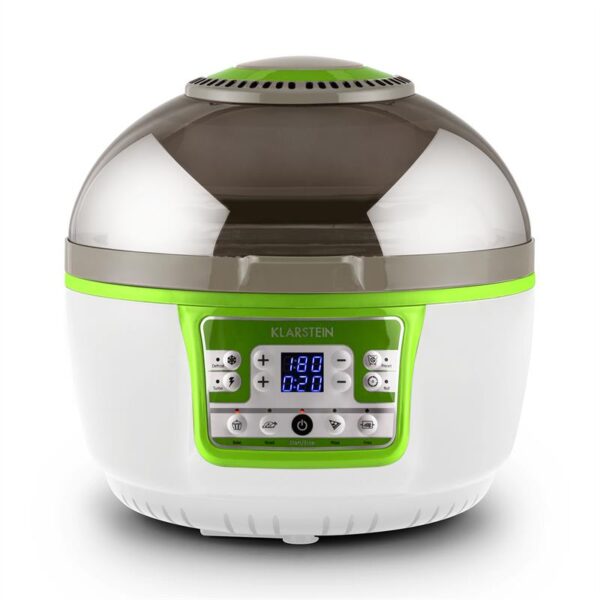 Klarstein VitAir Turbo, teplovzdušná fritéza, 1400 W, 9 l, zeleno-biela - Image 2